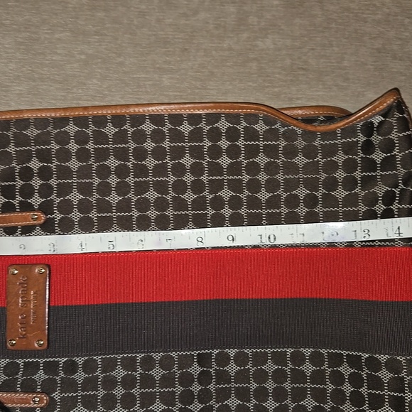 Kate Spade Brown Tote with Red Stripe - Picture 10 of 12